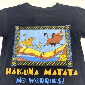 Vintage Disney The Lion King Size Kids 6 Shirt‎ HAKUNA MATATA Simba Timon RARE